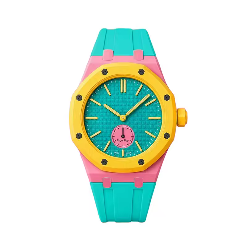 Classic Strap - Winder 3 o'clock — Green & Yellow